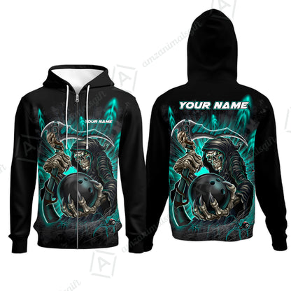 Zip Hoodie||Turquoise