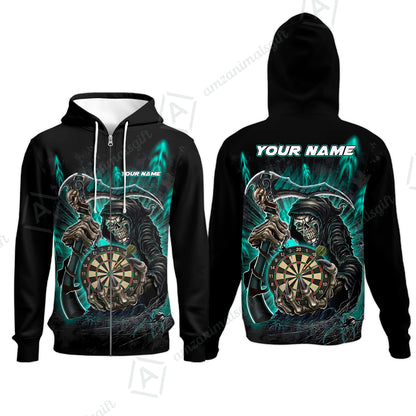 Zip Hoodie||Turquoise
