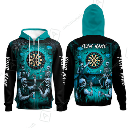Zip Hoodie||Turquoise