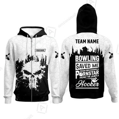Zip Hoodie||White