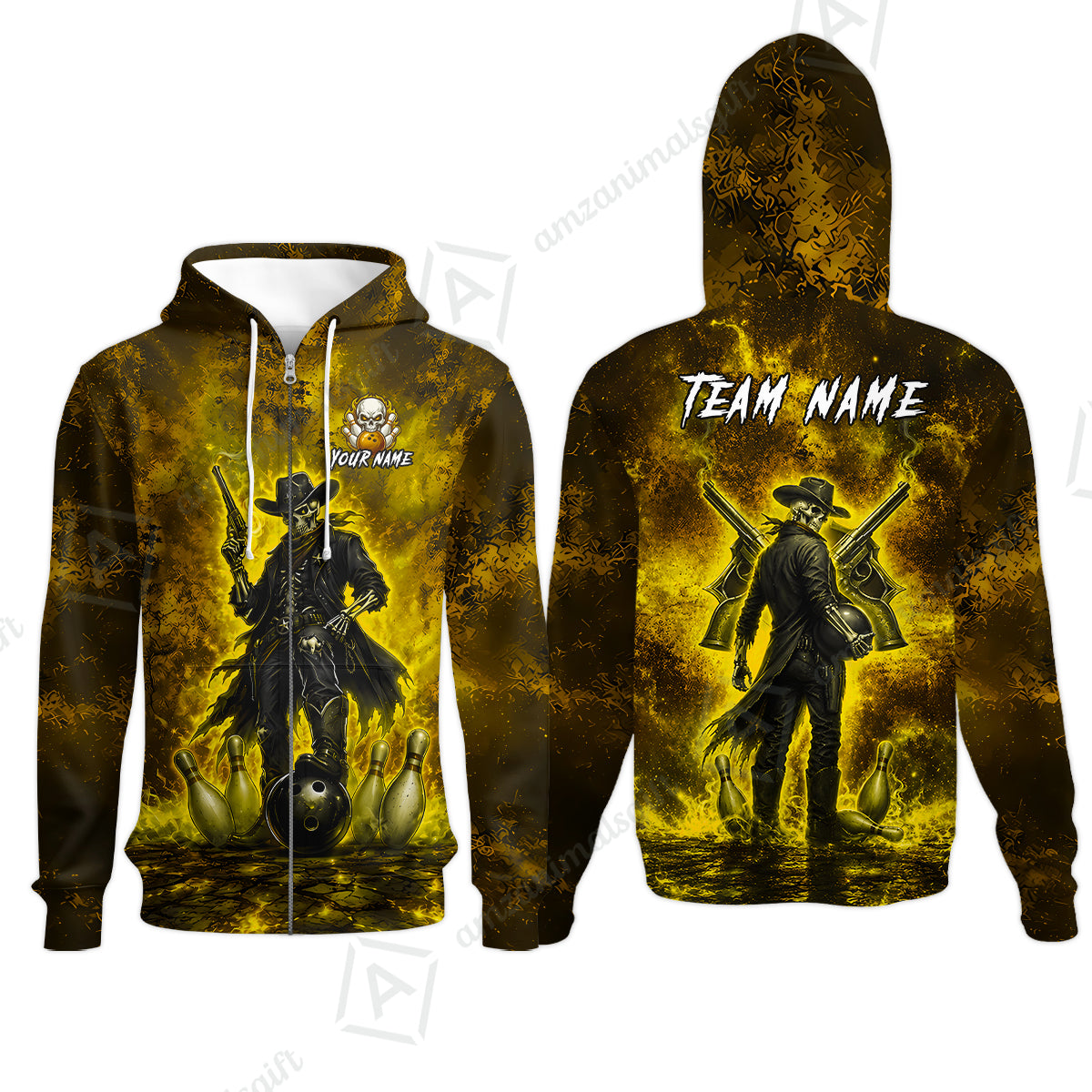 Zip Hoodie||Yellow
