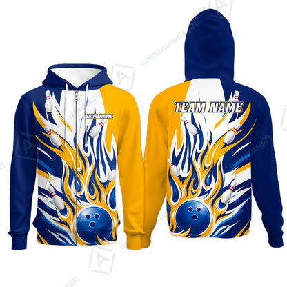 Zip Hoodie||Yellow Blue