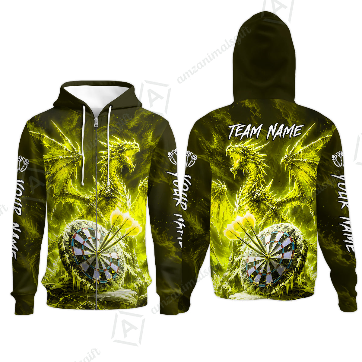 Zip Hoodie||Yellow