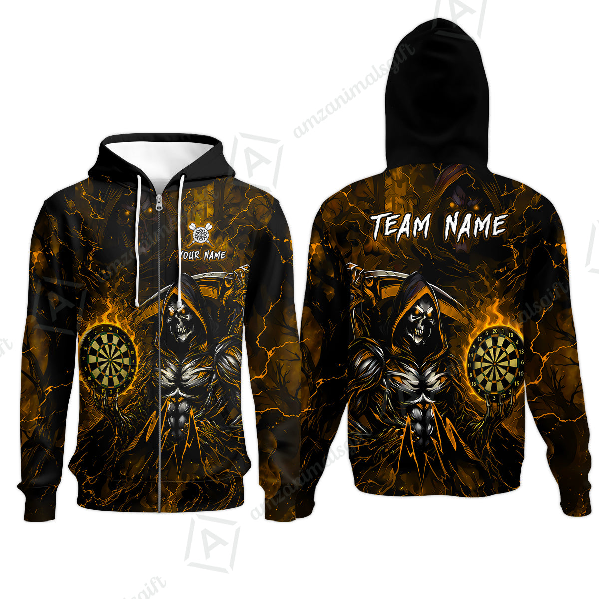 Zip Hoodie||Yellow