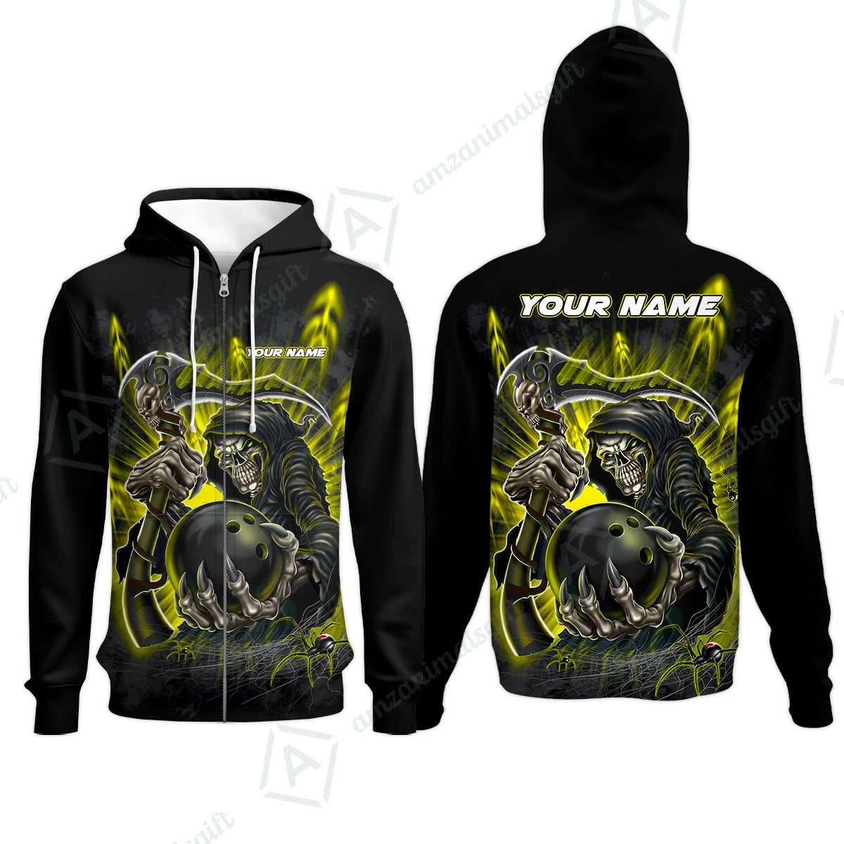 Zip Hoodie||Yellow