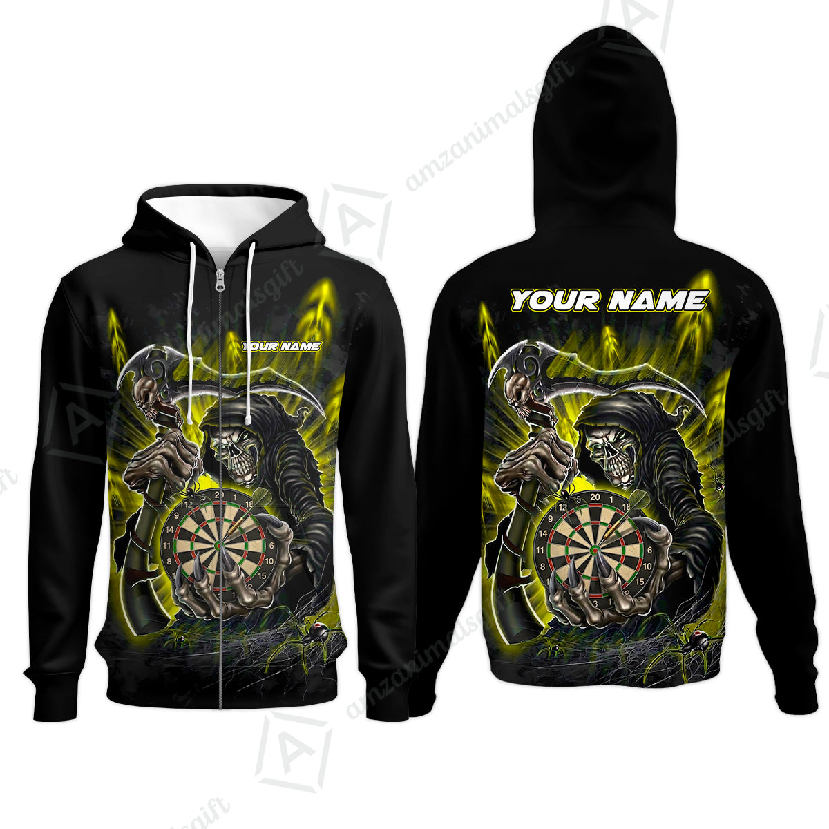 Zip Hoodie||Yellow