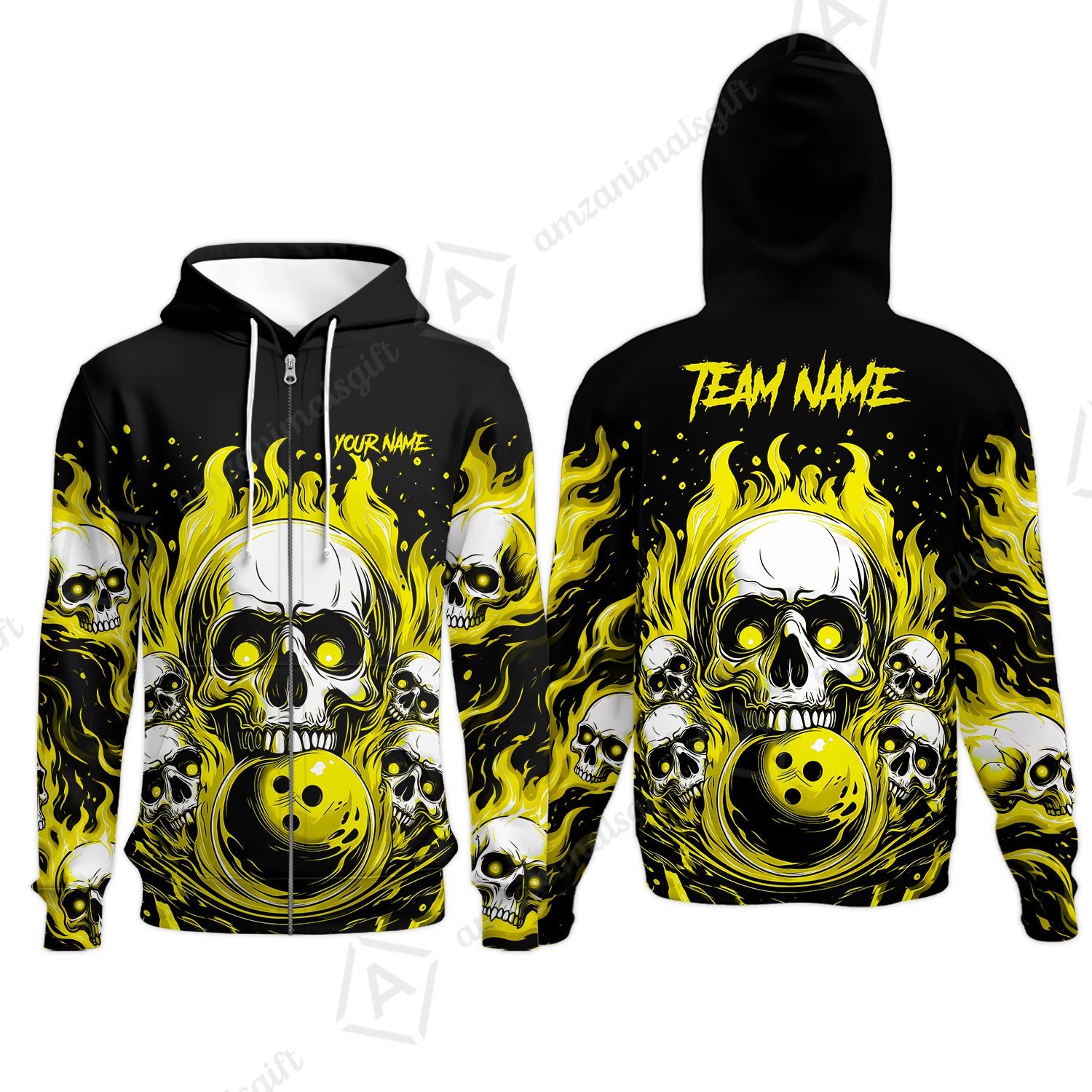 Zip Hoodie||Yellow