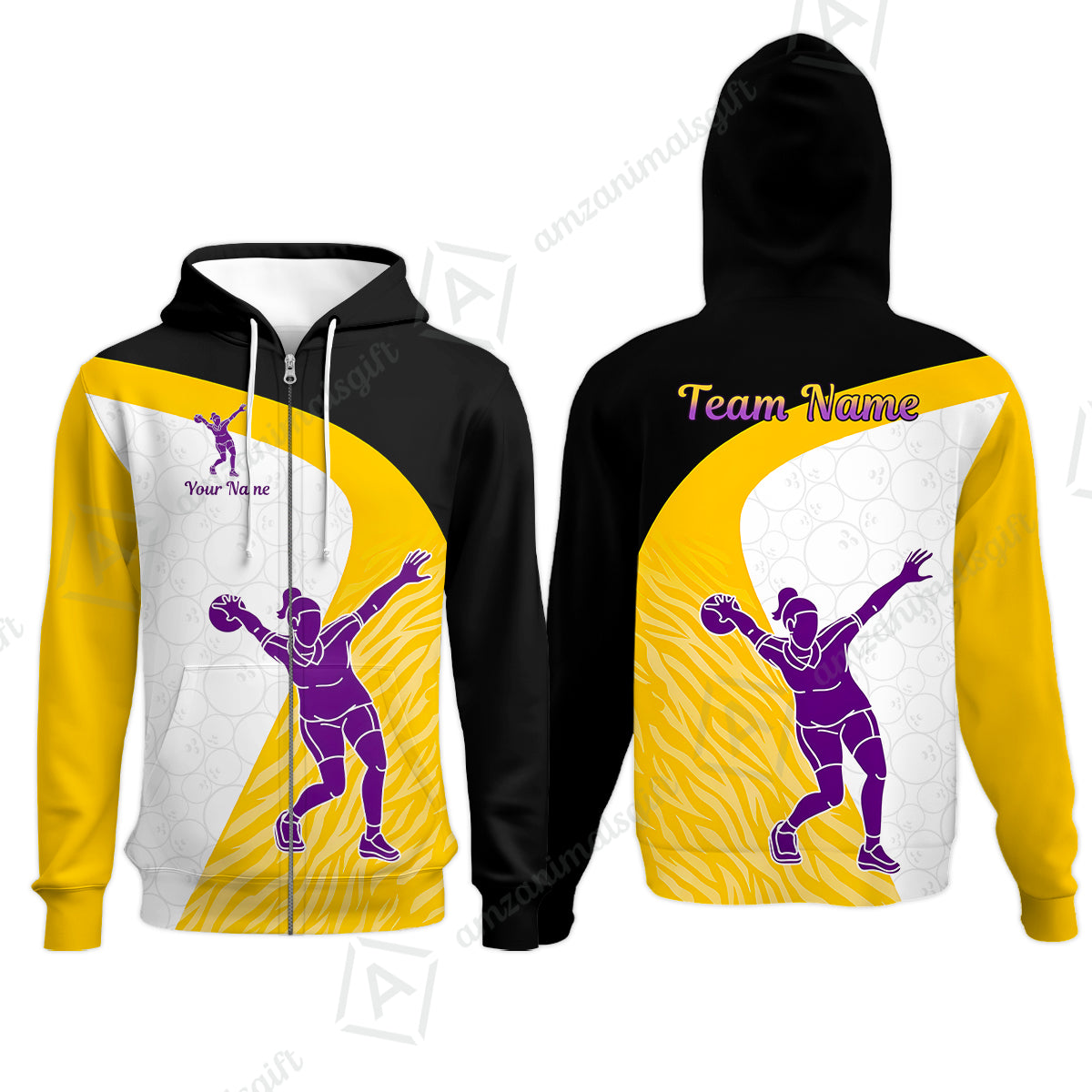 Zip Hoodie||Yellow