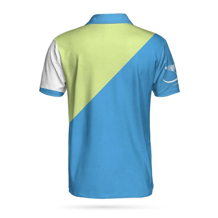 Badminton Customized Name Men Polo Shirts, Personalized Badminton Polo Shirt, Blue Green Badminton Polo Shirts - Gift For Men, Badminton Players