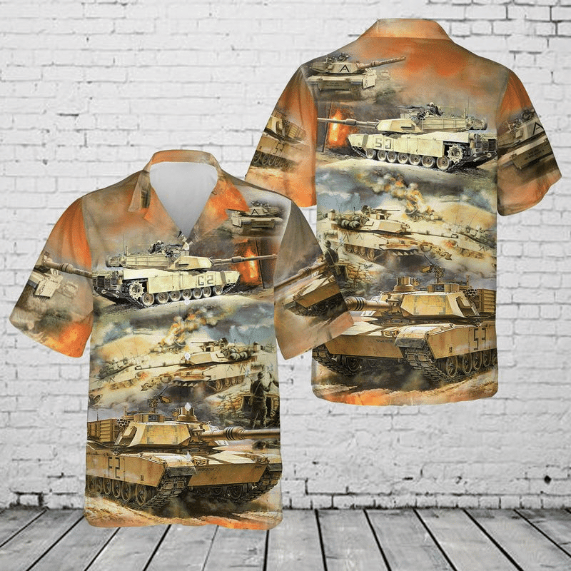 Abrams Tank Hawaiian Shirt - Abrams Tank Aloha Shirts For Summer - Perfect Gift For Men, Friends, Family - Amzanimalsgift