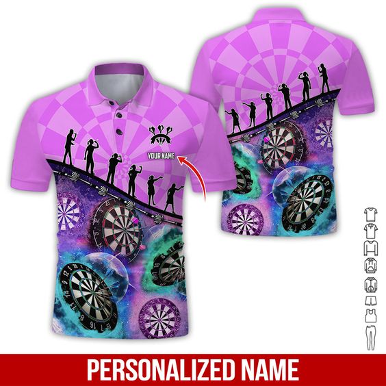Customized Name Darts Polo Shirt, Personalized Darts Uniforms Polo Shirt For Men - Perfect Gift For Darts Lovers, Darts Team Players