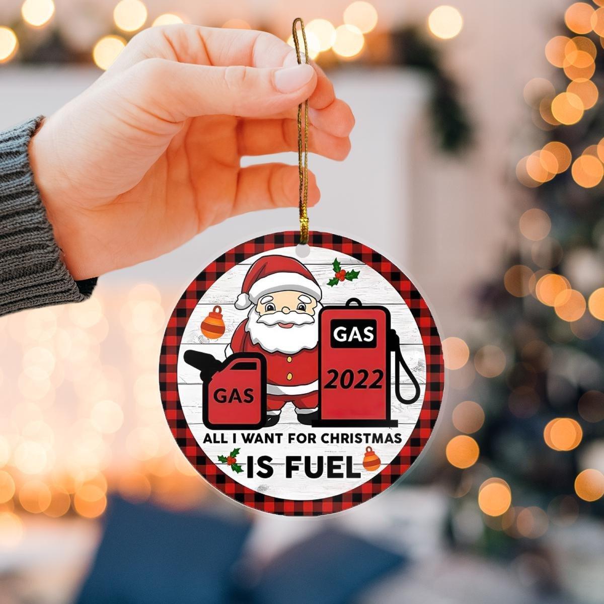 All i want for christmas is fuel mica ornament - Amzanimalsgift