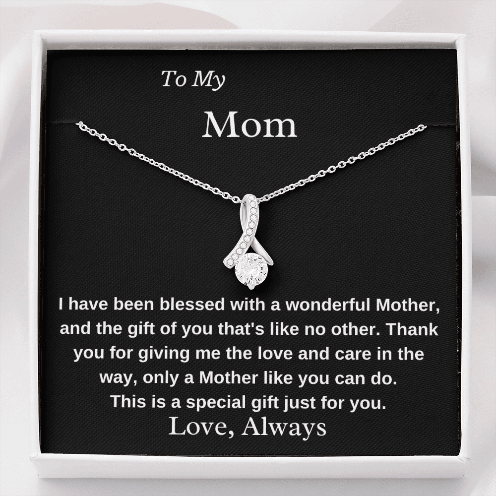 Alluring Beauty Necklace For Mom - Thank You For Giving Me The Love And Care In The Way, Only A Mother Like You Can Do Alluring Beauty Necklace - Perfect Gift For Mom - Amzanimalsgift
