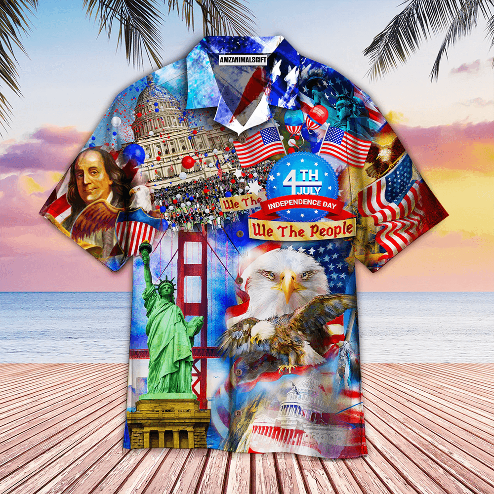 America Eagle Victory Independence Day 4th Of July American Flag Aloha Hawaiian Shirts For Men Women, Perfect Gift For Summer, Patriot, Friend, Family - Amzanimalsgift