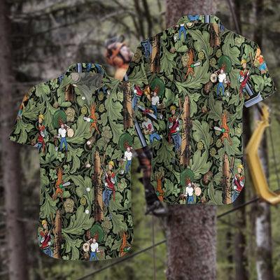 Arborist Hawaiian Shirt, Arborist Tropical Leaves Aloha Shirt For Men - Gift For Arborist, Husband, Boyfriend, Family, Friends - Amzanimalsgift