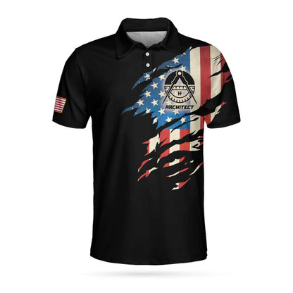 Architect Men Polo Shirt, American Flag Skull, My Craft Allows Me To Design Anything Polo Shirt, Crazy Architect Shirt - Gift For Men, Architect - Amzanimalsgift