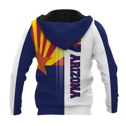 Arizona Flag And Map Pullover Premium Hoodie, Perfect Outfit For Men And Women On Christmas New Year Winter