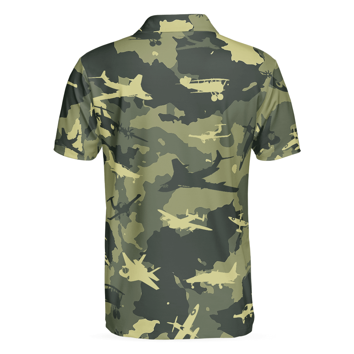 Army Men Polo Shirt, Aircraft Green Camouflage Polo Shirt, Best Camo Shirt For Men - Gift For Army, Family, Friends - Amzanimalsgift
