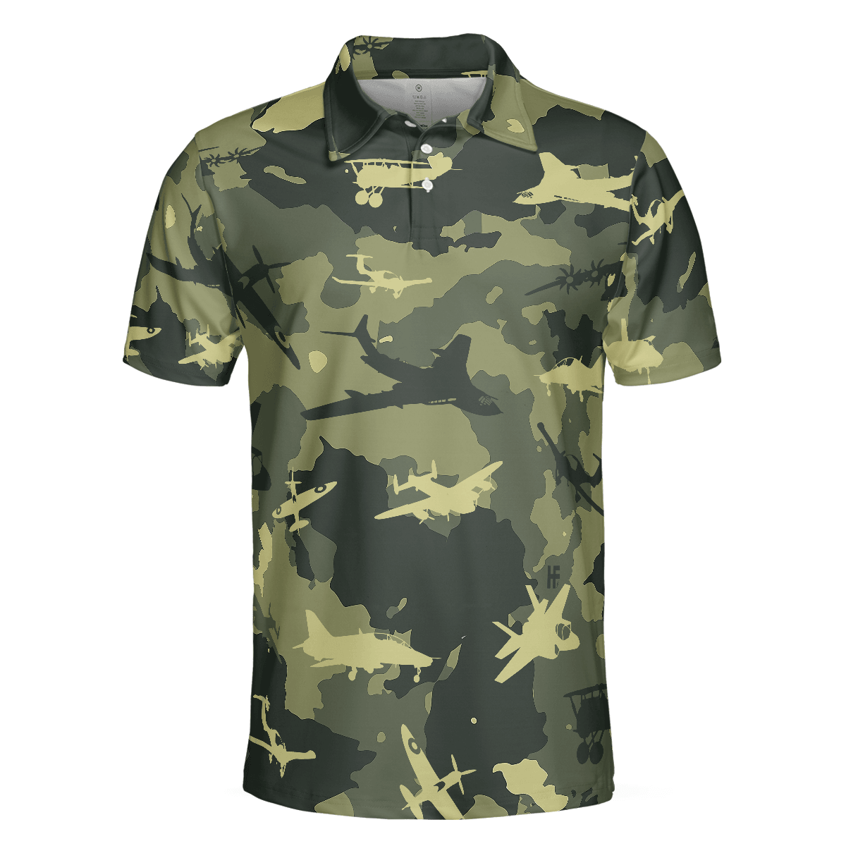 Army Men Polo Shirt, Aircraft Green Camouflage Polo Shirt, Best Camo Shirt For Men - Gift For Army, Family, Friends - Amzanimalsgift
