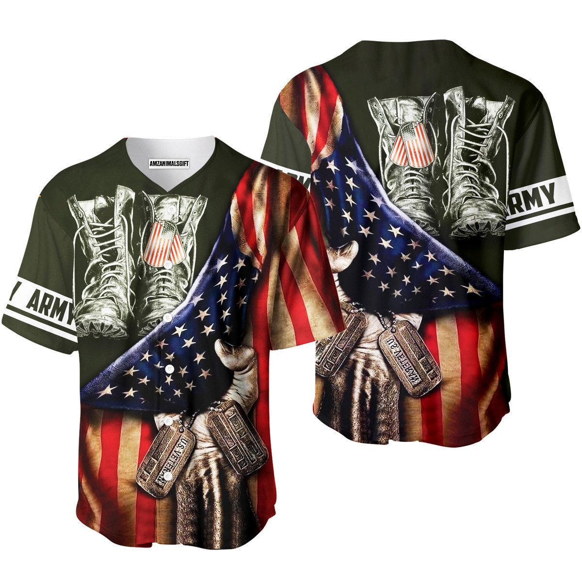 Army Veteran Baseball Jerseys For Men And Women - Perfect Gift For Friend, Family - Amzanimalsgift