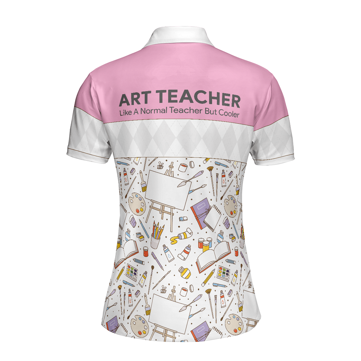 Art Teacher Women Polo Shirt, Pink Art Design Shirt For Women - Best Gift For Ladies, Art Teacher, Teacher Lovers - Amzanimalsgift