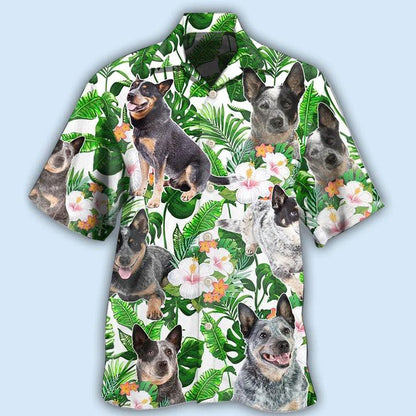 Australian Cattle Aloha Hawaii Shirt - Dog Tropical Floral Hawaiian Shirt For Summer - Perfect Gift For Dog Lovers, Friend, Family - Amzanimalsgift