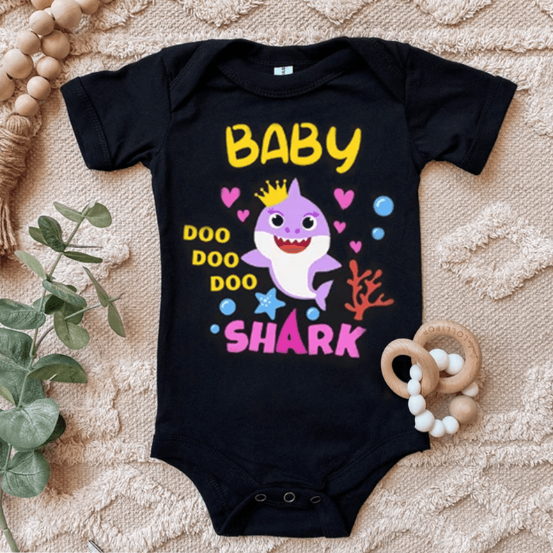 Baby Shark Baby Onesies, Cute Newborn Onesies - Perfect Gift For Baby, Baby Gift Onesie - Amzanimalsgift