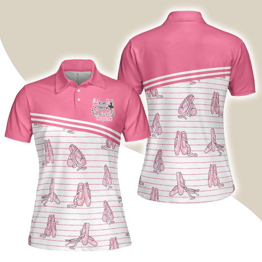 Ballerina Women Polo Shirt, Pink Ballet Polo Shirt Design For Ladies - Gift For Ballet Dancer, Ballerina - Amzanimalsgift