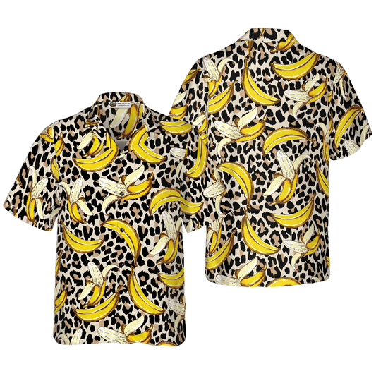 Banana Hawaiian Shirt For Summer, Banana Leopard Pattern, Colorful Shirt For Men Women, Perfect Gift For Friend, Team, Family - Amzanimalsgift