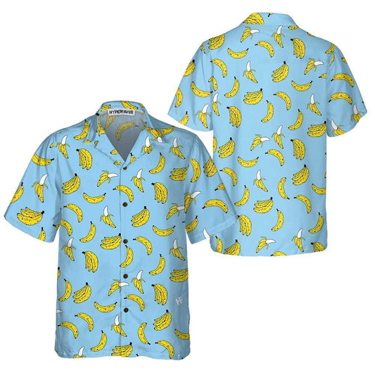 Banana Seamless Pattern Hawaiian Shirt For Summer, Funny Banana Hawaiian Shirt For Men - Best Gift For Friend, Family, Team - Amzanimalsgift