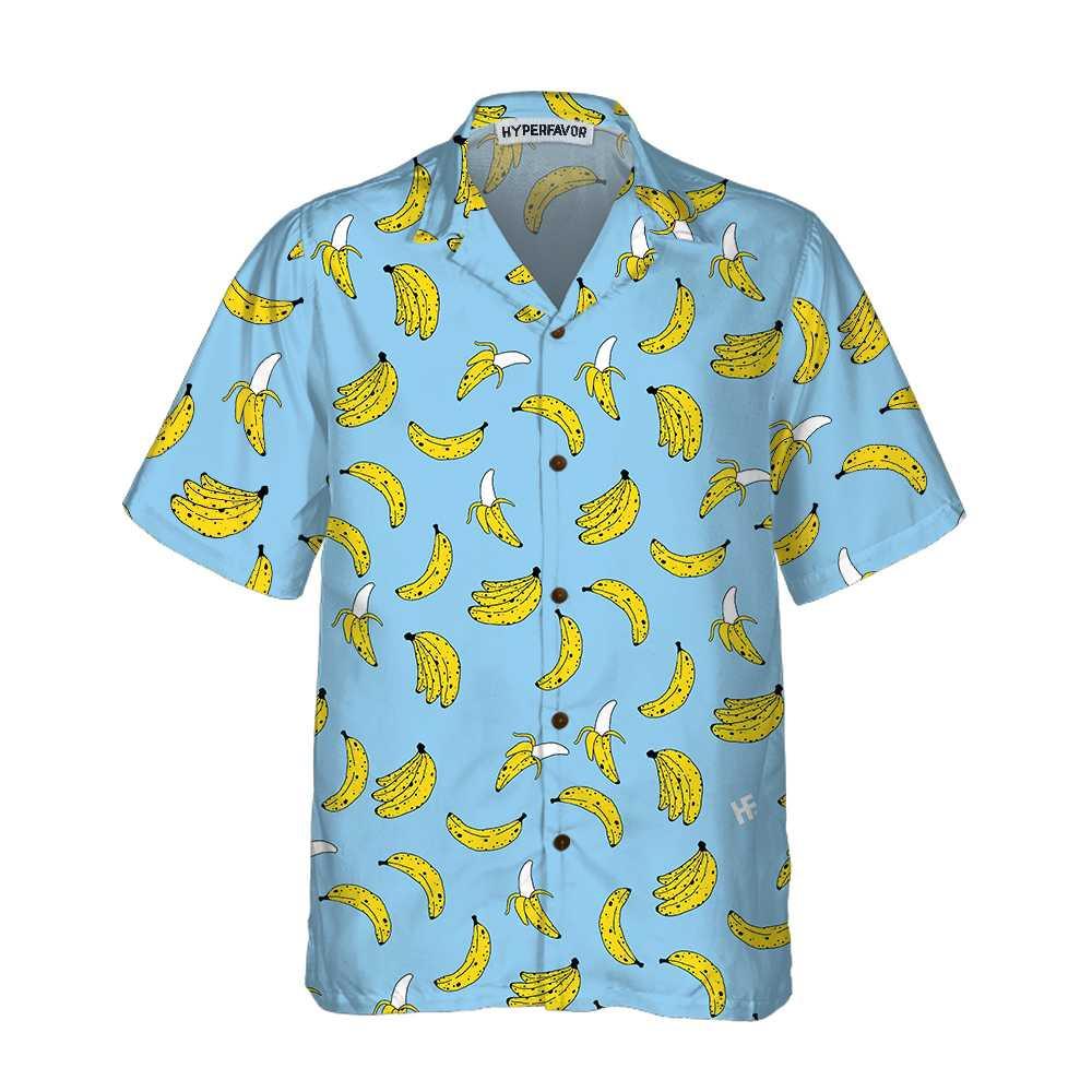 Banana Seamless Pattern Hawaiian Shirt For Summer, Funny Banana Hawaiian Shirt For Men - Best Gift For Friend, Family, Team - Amzanimalsgift