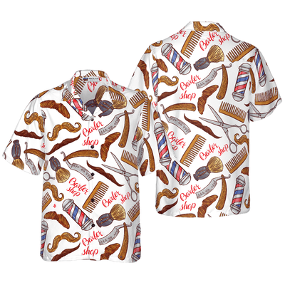 Barber Hawaiian Shirt, Barber's Life Aloha Shirt For Men - Perfect Gift For Barber, Husband, Boyfriend, Friend, Family - Amzanimalsgift