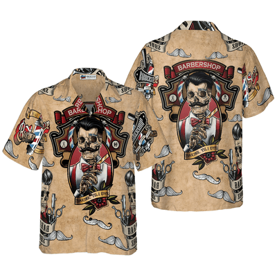 Barber Hawaiian Shirt, My Life As A Barber Aloha Shirt For Men - Perfect Gift For Barber, Husband, Boyfriend, Friend, Family - Amzanimalsgift