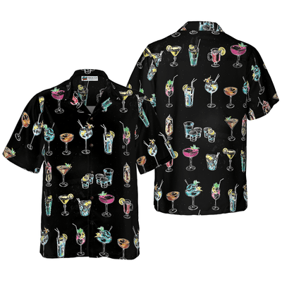 Bartender Hawaiian Shirt, Colorful Cocktail Aloha Shirt For Men - Gift For Bartender, Husband, Boyfriend, Family, Friends - Amzanimalsgift