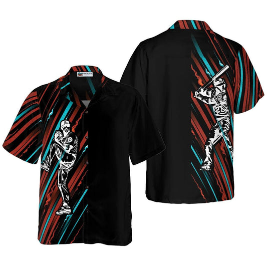 Baseball Aloha Hawaiian Shirt, Baseball Black And Color Aloha Shirt, Baseball Shirt For Summer - Perfect Gift For Men, Women, Baseball Lover, Friend - Amzanimalsgift