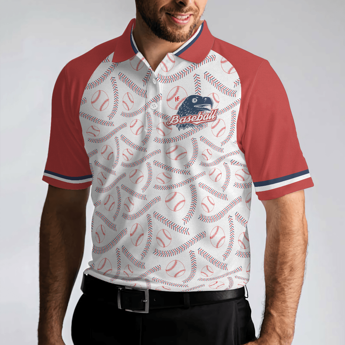 Baseball And Patriot Men Polo Shirt, Wide Waist Baseball Pattern Polo Shirt, Best Baseball Shirt For Men, Gift For Baseball Lovers - Amzanimalsgift
