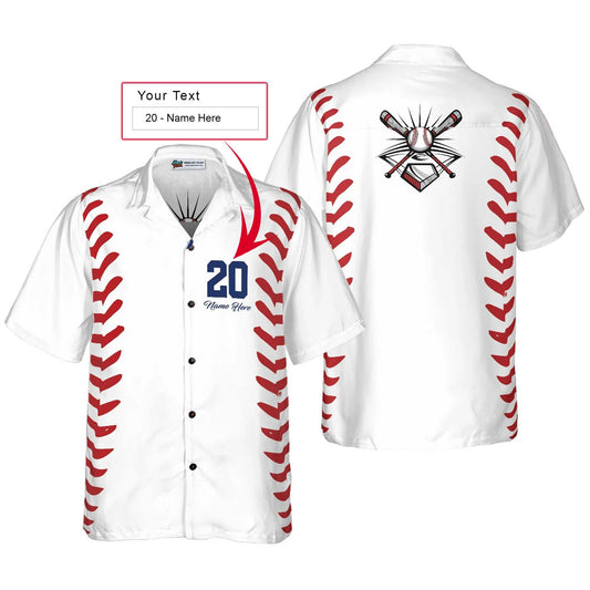 Baseball Basic Pattern Custom Aloha Hawaiian Shirt For Summer, Personalized Colorful Hawaiian Shirt Outfit For Men Women, Gift For Friend, Team - Amzanimalsgift