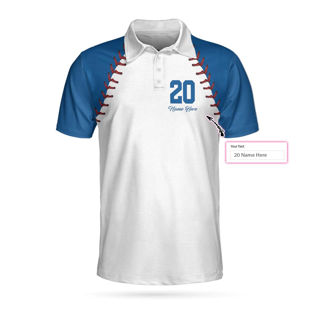 Baseball Customized Name Number Men Polo Shirts, Personalized Baseball Pattern Polo Shirt, Baseball Court Men Polo Shirt - Gift For Men, Baseball Lovers - Amzanimalsgift