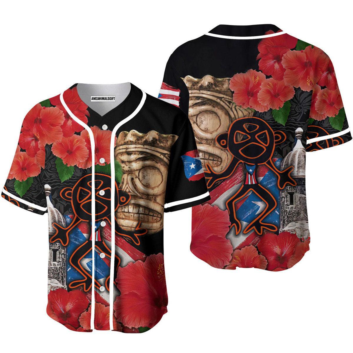 Baseball Jerseys, Puerto Rico Sol Taino With Maga Flower Baseball Jerseys For Men And Women - Perfect Gift For Friend, Family - Amzanimalsgift