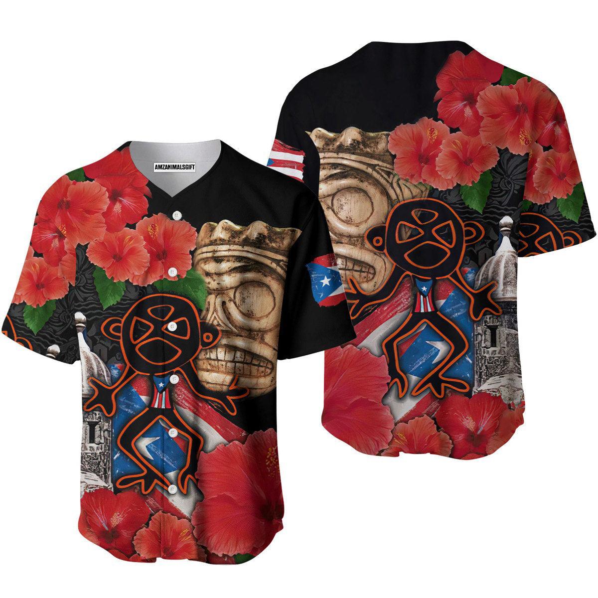 Baseball Jerseys, Puerto Rico Sol Taino With Maga Flower Baseball Jerseys For Men And Women - Perfect Gift For Friend, Family - Amzanimalsgift