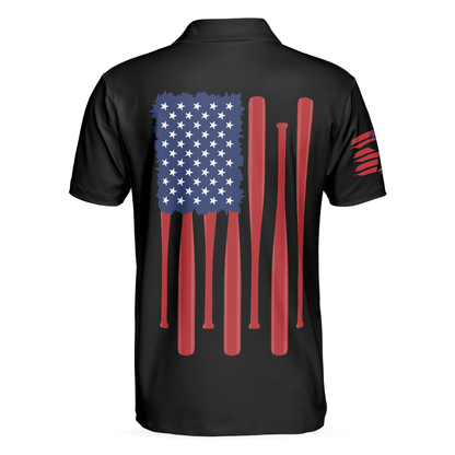 Baseball Men Polo Shirt, American Flag Baseball Polo Shirt For Men, Patriotic Polo Shirt For Men - Gift For Baseball Lovers, Baseball Players - Amzanimalsgift