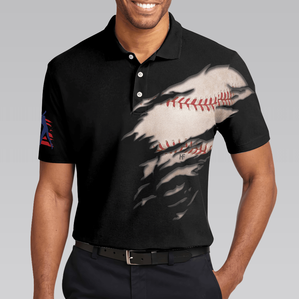 Baseball Men Polo Shirt, American Flag Baseball Polo Shirt For Men, Patriotic Polo Shirt For Men - Gift For Baseball Lovers, Baseball Players - Amzanimalsgift