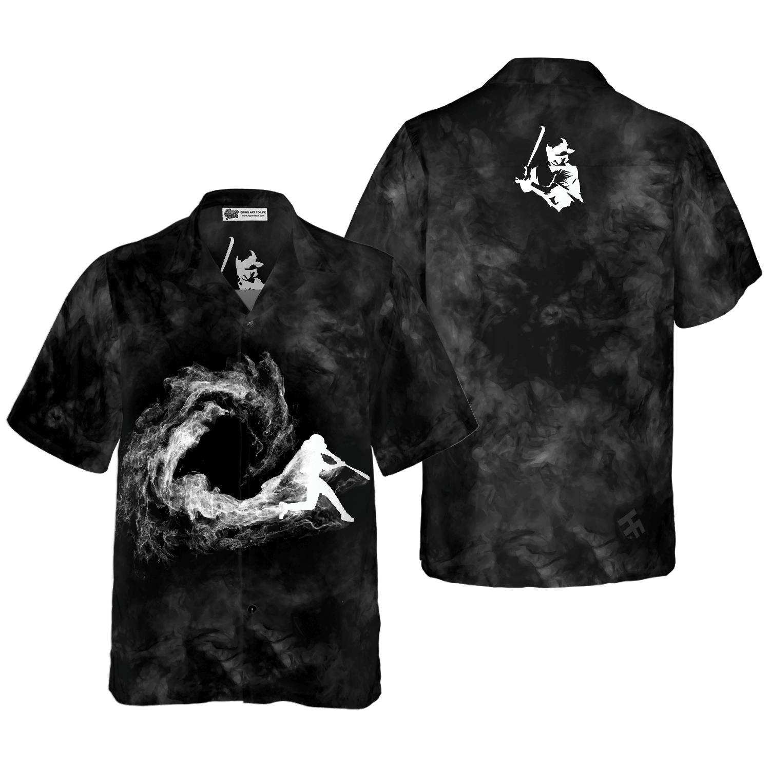 Baseball Player On Smoke Background Hawaiian Shirt, Colorful Summer Aloha Shirt For Men Women, Perfect Gift For Friend, Husband, Wife, Baseball Lovers - Amzanimalsgift