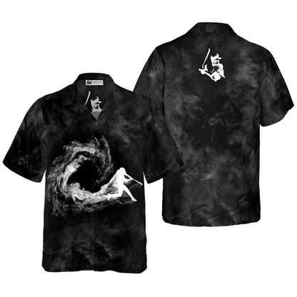 Baseball Player On Smoke Background Hawaiian Shirt, Colorful Summer Aloha Shirt For Men Women, Perfect Gift For Friend, Husband, Wife, Baseball Lovers - Amzanimalsgift