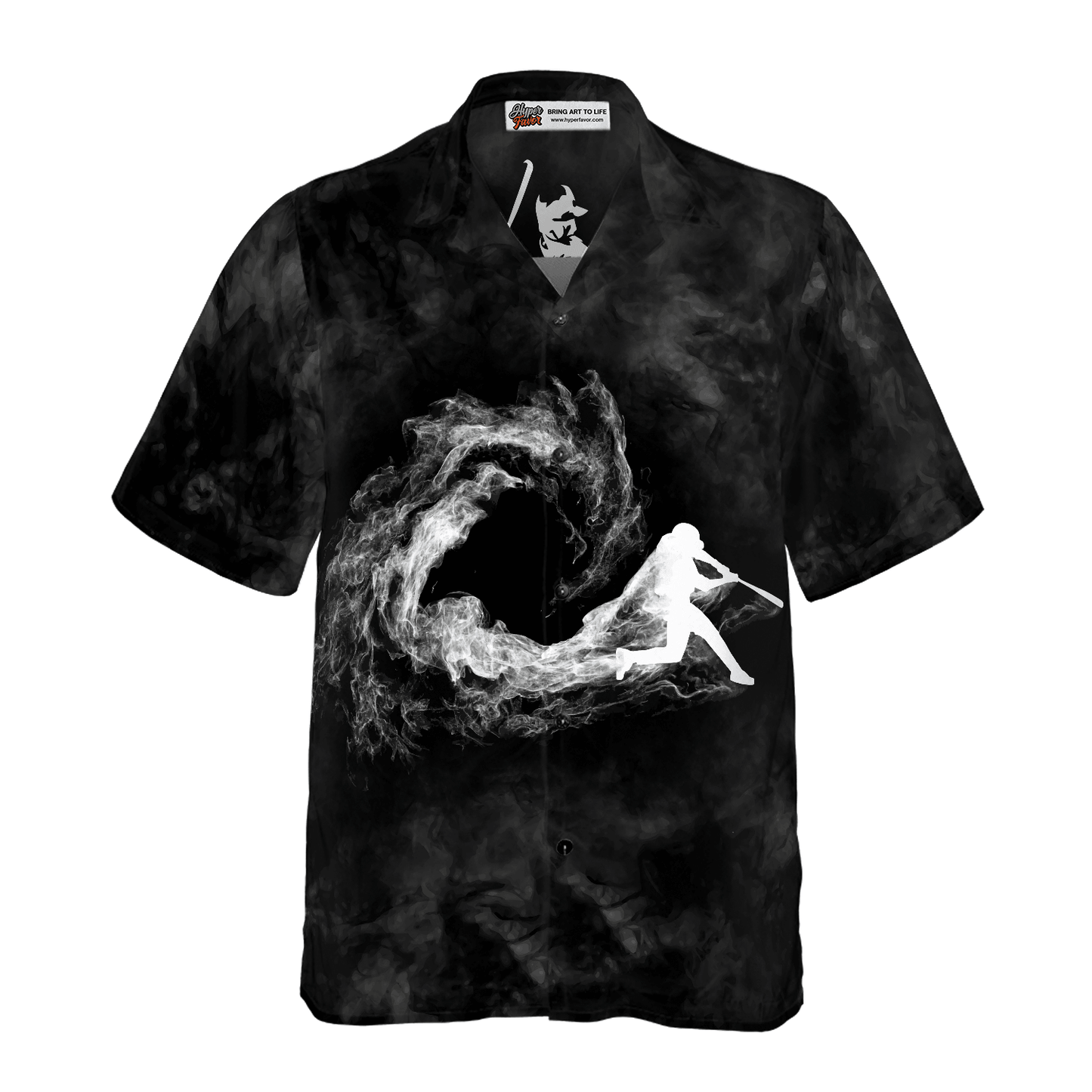 Baseball Player On Smoke Background Hawaiian Shirt, Colorful Summer Aloha Shirt For Men Women, Perfect Gift For Friend, Husband, Wife, Baseball Lovers - Amzanimalsgift