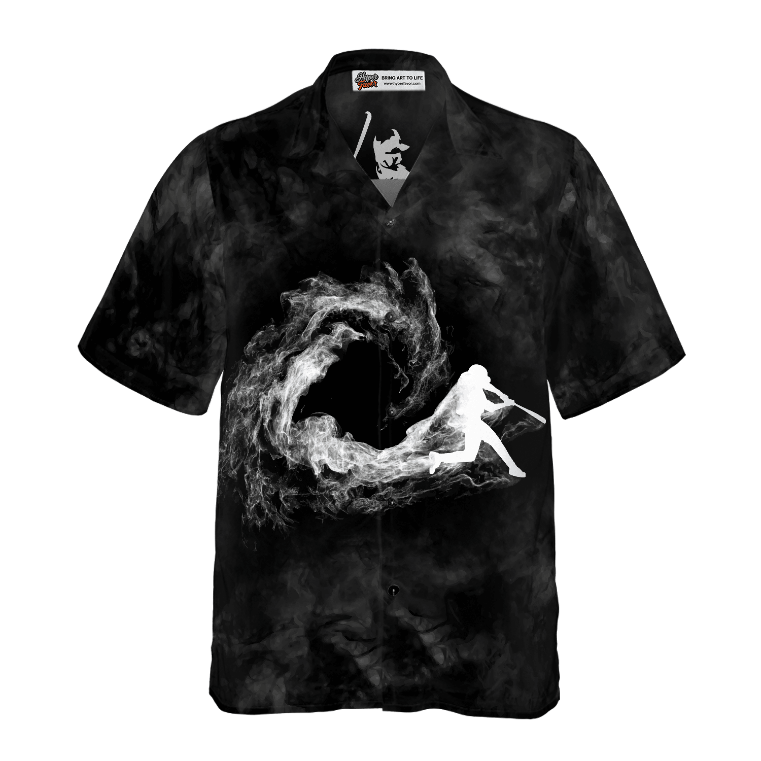 Baseball Player On Smoke Background Hawaiian Shirt, Colorful Summer Aloha Shirt For Men Women, Perfect Gift For Friend, Husband, Wife, Baseball Lovers - Amzanimalsgift