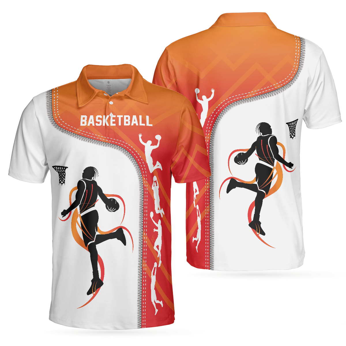 Basketball Men Polo Shirt, Basketball Is Life, White Basketball Themed Shirt For Adults - Gift For Men, Basketball Lovers, Basketball Players - Amzanimalsgift