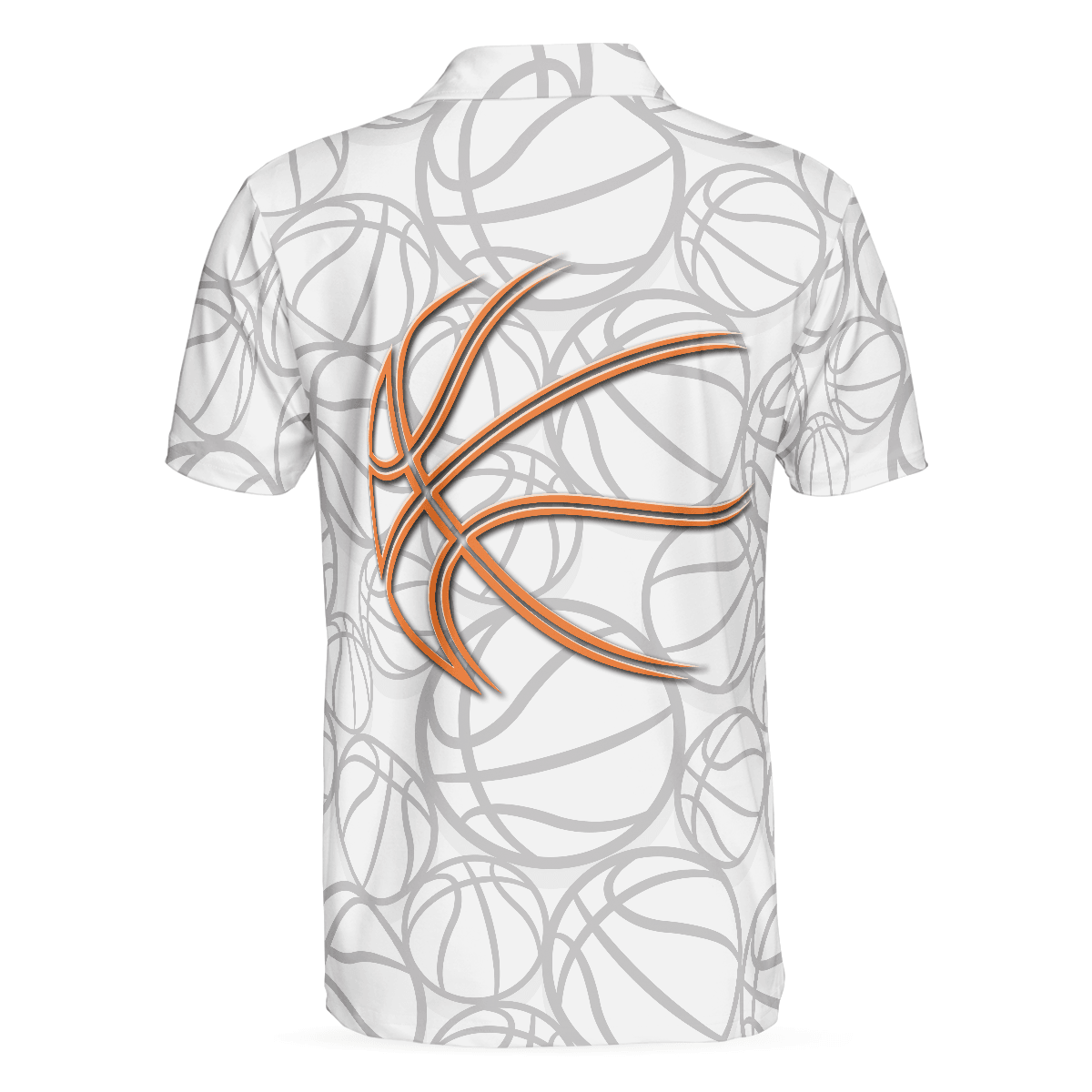 Basketball Men Polo Shirt, Basketball Player Polo Shirt, White Basketball Pattern Polo Shirt Design For Men, Basketball Players, Basketball Lovers - Amzanimalsgift