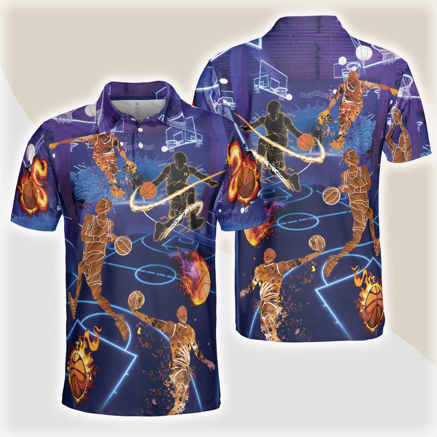 Basketball Men Polo Shirt, It's In My DNA, Blue Basketball Shirt Design, Basketball Team Polo Shirt - Gift For Men, Basketball Lovers - Amzanimalsgift