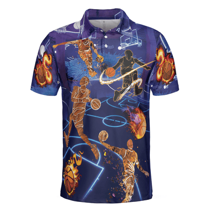 Basketball Men Polo Shirt, It's In My DNA, Blue Basketball Shirt Design, Basketball Team Polo Shirt - Gift For Men, Basketball Lovers - Amzanimalsgift